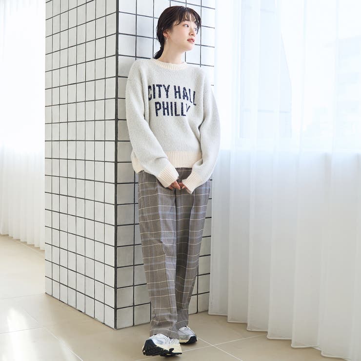 フェザーヤーンロゴジャガードニット | coen【women】 | 詳細画像3 