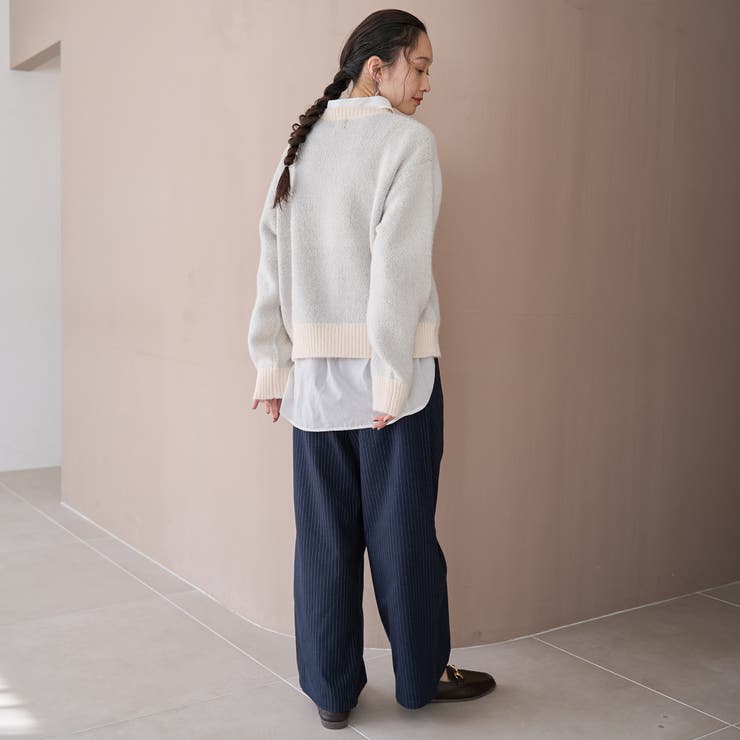 フェザーヤーンロゴジャガードニット | coen【women】 | 詳細画像8 