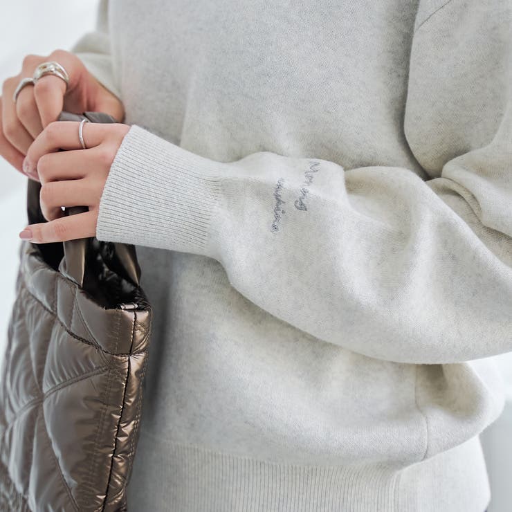 【選べる6色展開 スプリングカラー】袖刺繍 スウェットライクハイゲージニット | coen【women】 | 詳細画像11 