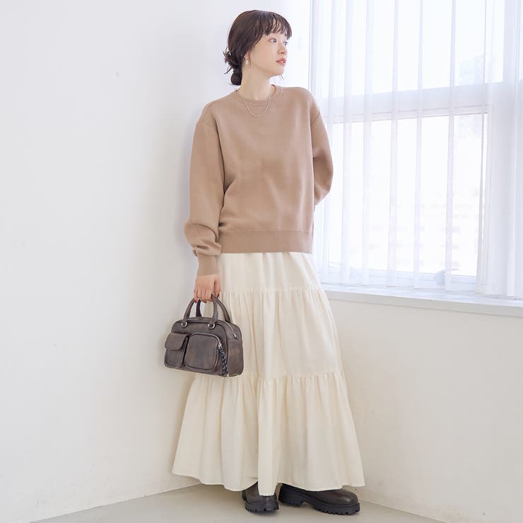 【選べる6色展開 スプリングカラー】袖刺繍 スウェットライクハイゲージニット | coen【women】 | 詳細画像12 