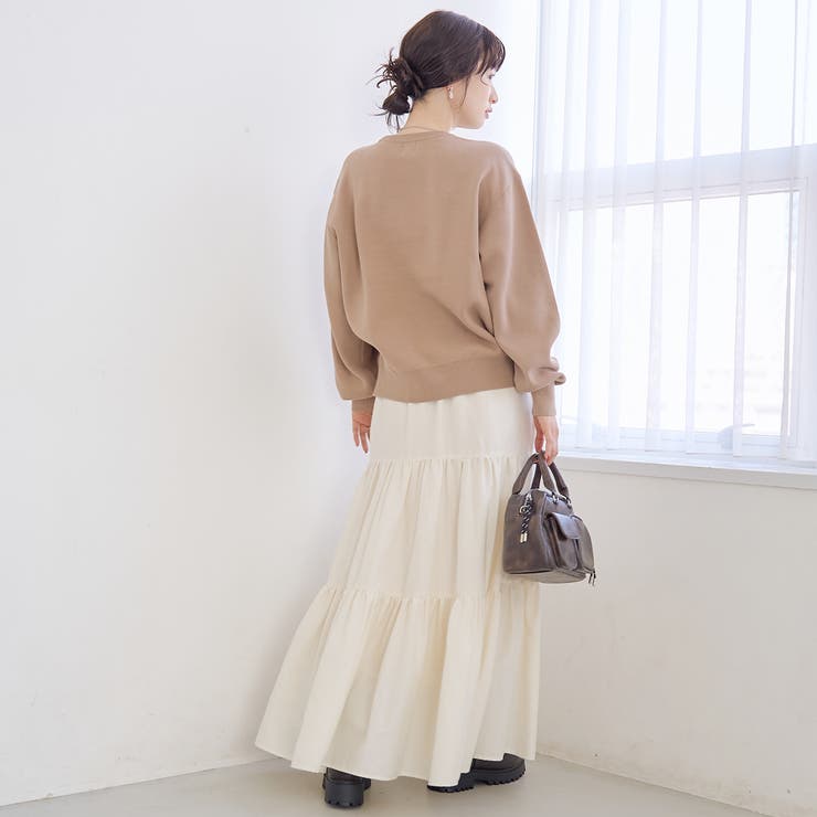 【選べる6色展開 スプリングカラー】袖刺繍 スウェットライクハイゲージニット | coen【women】 | 詳細画像13 