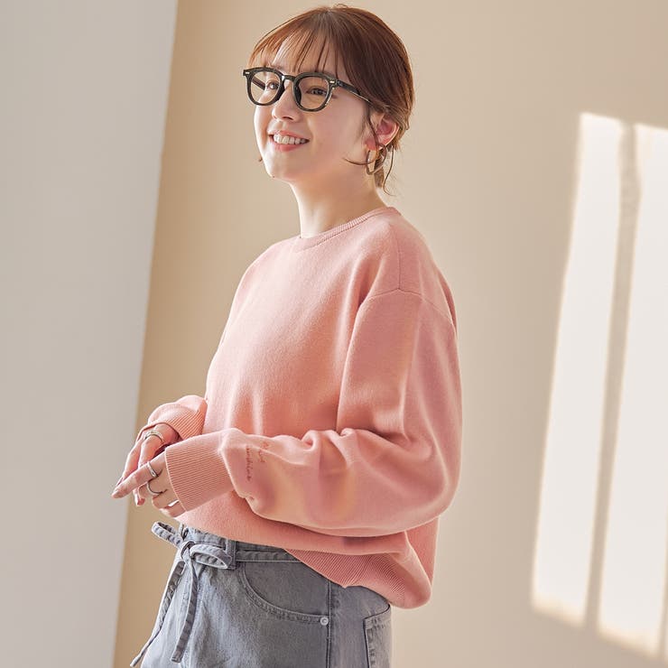 【選べる6色展開 スプリングカラー】袖刺繍 スウェットライクハイゲージニット | coen【women】 | 詳細画像19 