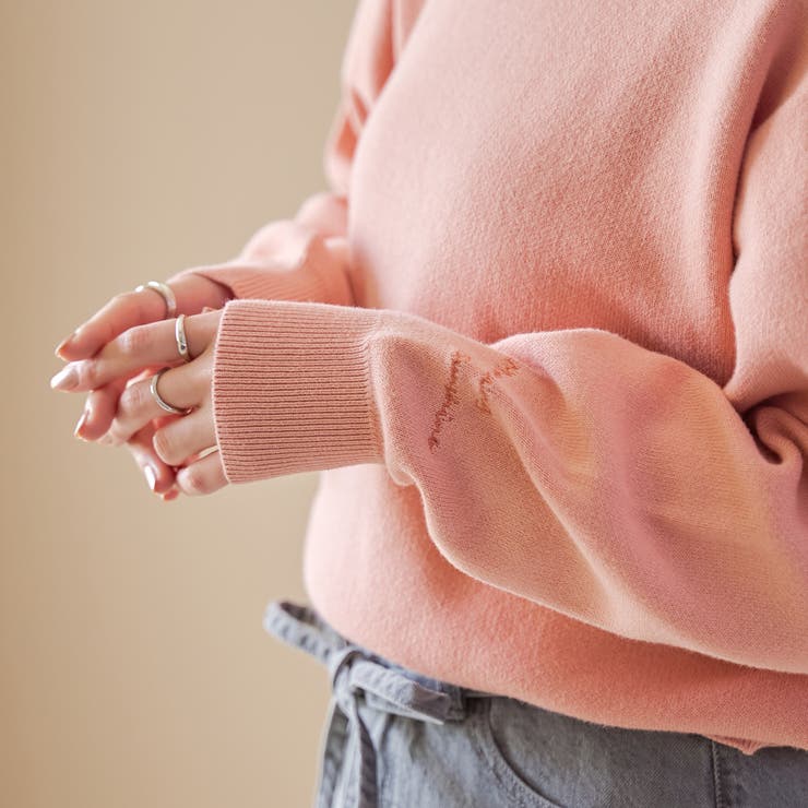 【選べる6色展開 スプリングカラー】袖刺繍 スウェットライクハイゲージニット | coen【women】 | 詳細画像21 