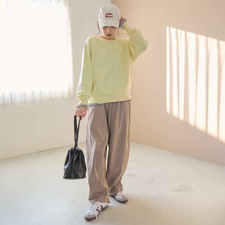 【選べる6色展開 スプリングカラー】袖刺繍 スウェットライクハイゲージニット | coen【women】 | 詳細画像22 