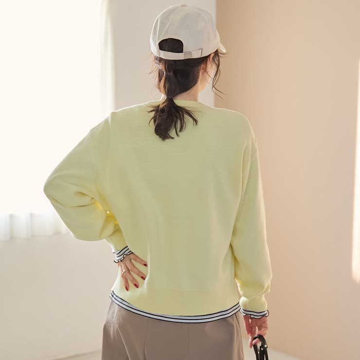 【選べる6色展開 スプリングカラー】袖刺繍 スウェットライクハイゲージニット | coen【women】 | 詳細画像25 