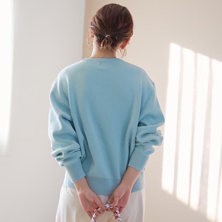 【選べる6色展開 スプリングカラー】袖刺繍 スウェットライクハイゲージニット | coen【women】 | 詳細画像30 