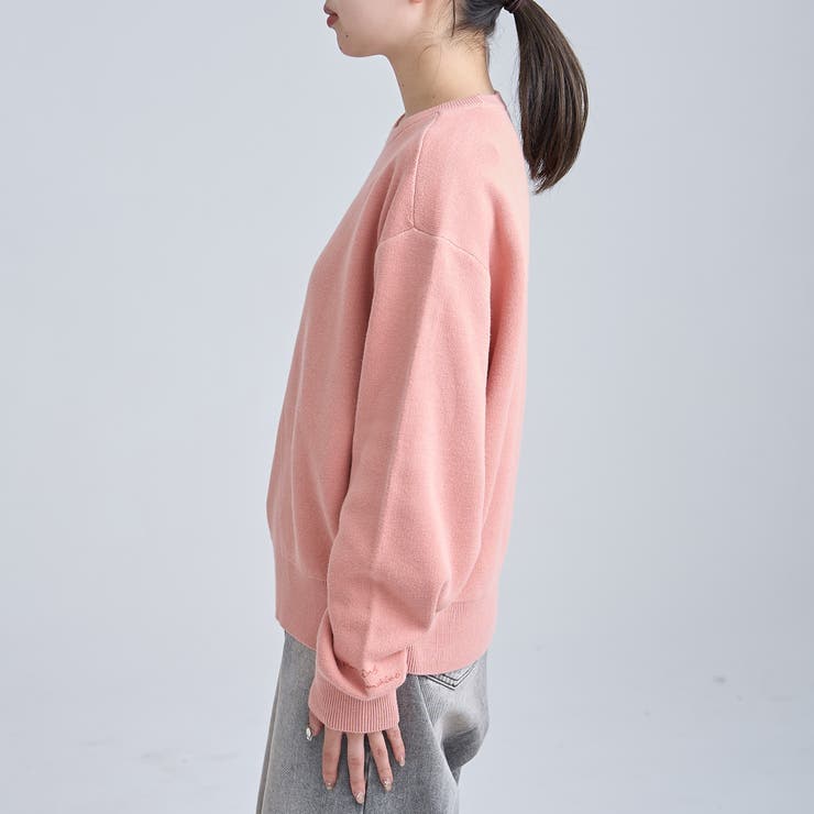 【選べる6色展開 スプリングカラー】袖刺繍 スウェットライクハイゲージニット | coen【women】 | 詳細画像32 