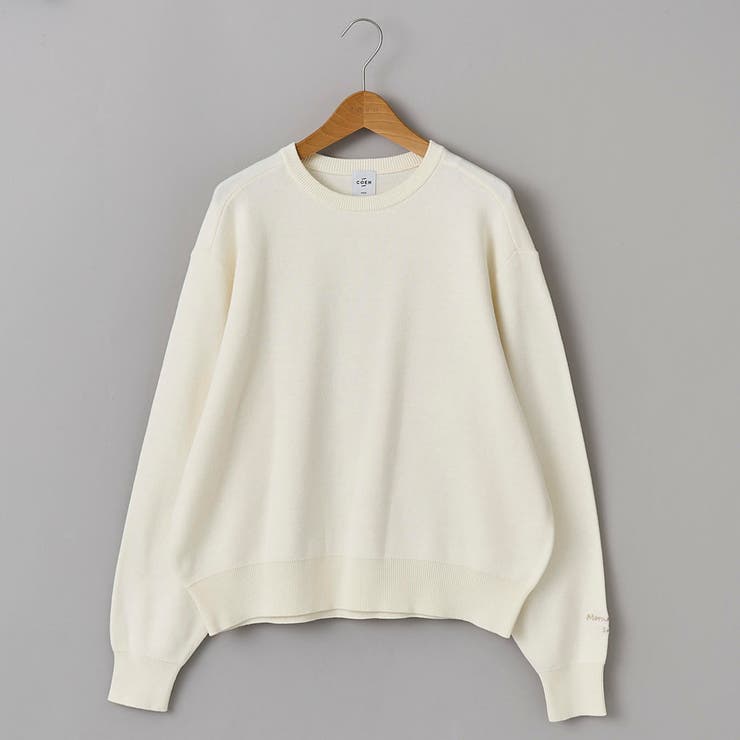 【選べる6色展開 スプリングカラー】袖刺繍 スウェットライクハイゲージニット | coen【women】 | 詳細画像40 