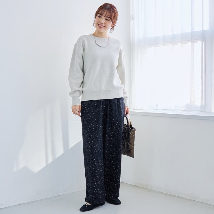 【選べる6色展開 スプリングカラー】袖刺繍 スウェットライクハイゲージニット | coen【women】 | 詳細画像7 