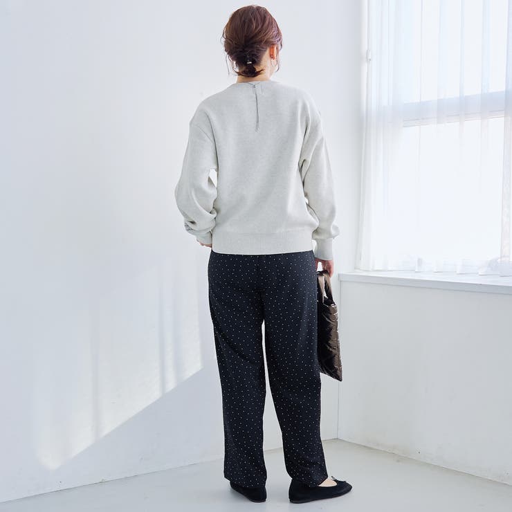 【選べる6色展開 スプリングカラー】袖刺繍 スウェットライクハイゲージニット | coen【women】 | 詳細画像8 