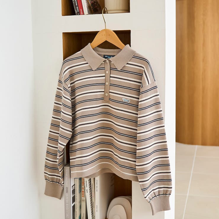 BEIGE | 【PENNEYS（ぺニーズ）別注】襟付きポロニット | coen【women】