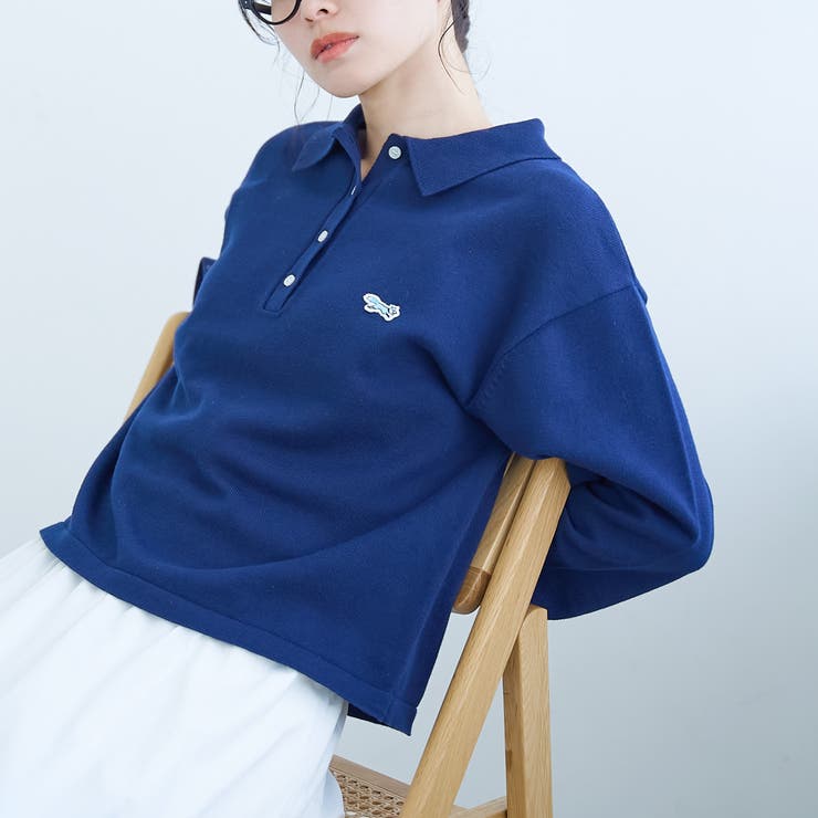 NAVY | 【PENNEYS（ぺニーズ）別注】襟付きポロニット | coen【women】