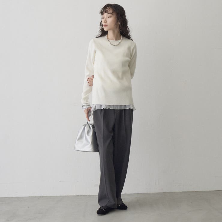 【帯電防止】モチモチリブクルーネックニット | coen【women】 | 詳細画像2 