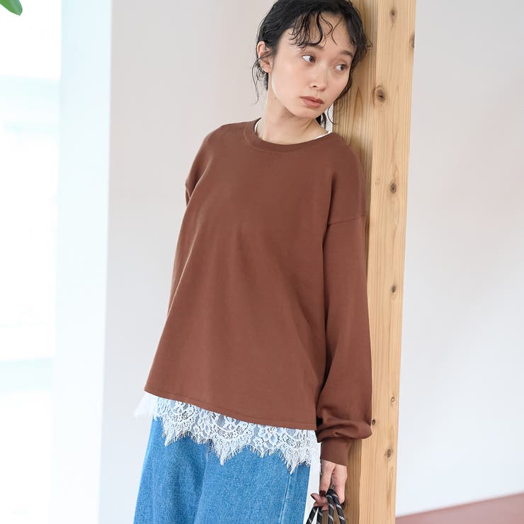 MD.BROWN | 【セットアイテム】裾レースレイヤードニットセット（WEB限定カラーあり） | coen【women】