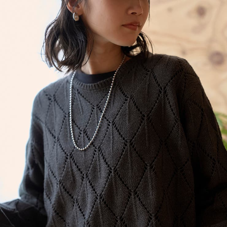 リーフ柄透かし編みニット | coen【women】 | 詳細画像14 
