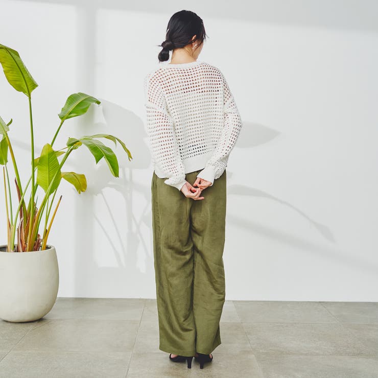 透かし編み柄サマーニットプルオーバー | coen【women】 | 詳細画像7 