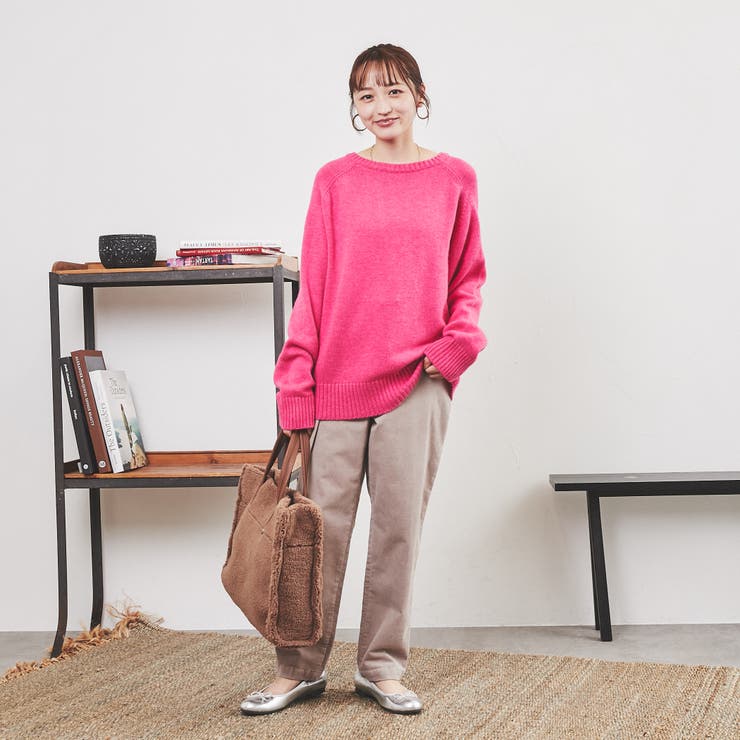 ［洗える］ラムウールブレンドエポーレットスリーブニットプルオーバー | coen【women】 | 詳細画像10 