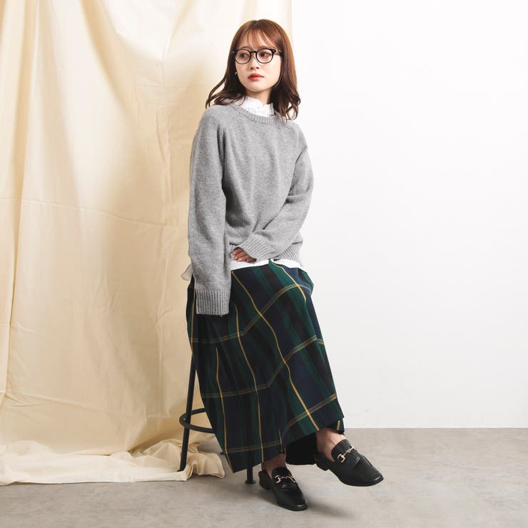 ［洗える］ラムウールブレンドエポーレットスリーブニットプルオーバー | coen【women】 | 詳細画像6 