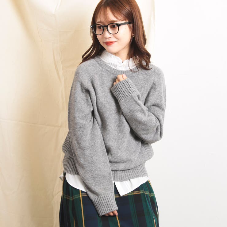 ［洗える］ラムウールブレンドエポーレットスリーブニットプルオーバー | coen【women】 | 詳細画像7 