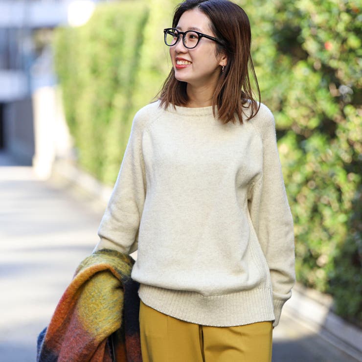 NATURAL | ［洗える］ラムウールブレンドエポーレットスリーブニットプルオーバー | coen【women】