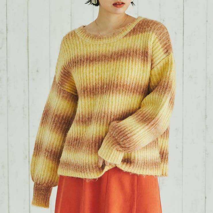 洗える］ふわふわグラデーションニット[品番：COEW0003861]｜coen