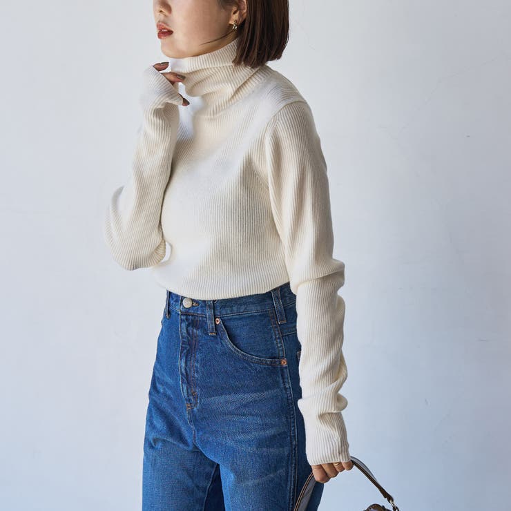 タートルネックリブニット[品番：COEW0004895]｜coen【women