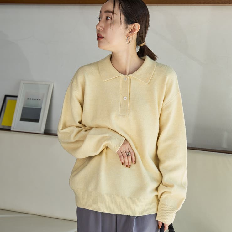 ポロニットプルオーバー[品番：COEW0004935]｜coen【women】（コーエン