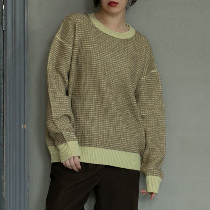 配色ワッフル編みニット[品番：COEW0004913]｜coen【women】（コーエン