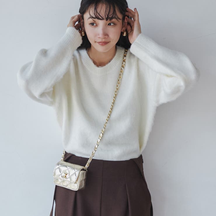 OFF WHITE | リラクシーシャギーニット | coen【women】