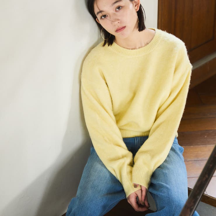 CREAM | リラクシーシャギーニット | coen【women】
