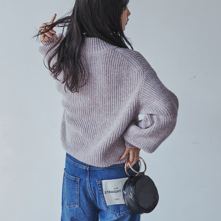 ピッコーネ　キラキララメニットチュニック カシミヤ100％ポイントカラーニット|スタジオピッコーネ - ゴルフ