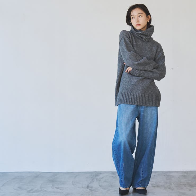 【WEB限定】ミドルゲージタートルネックニット | coen【women】 | 詳細画像10 