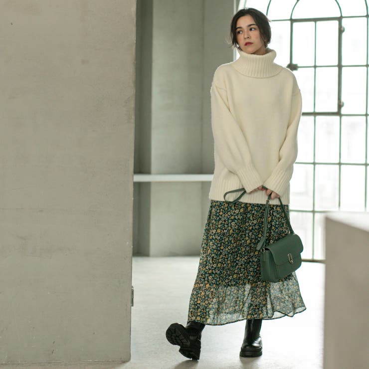 【WEB限定】ミドルゲージタートルネックニット | coen【women】 | 詳細画像17 