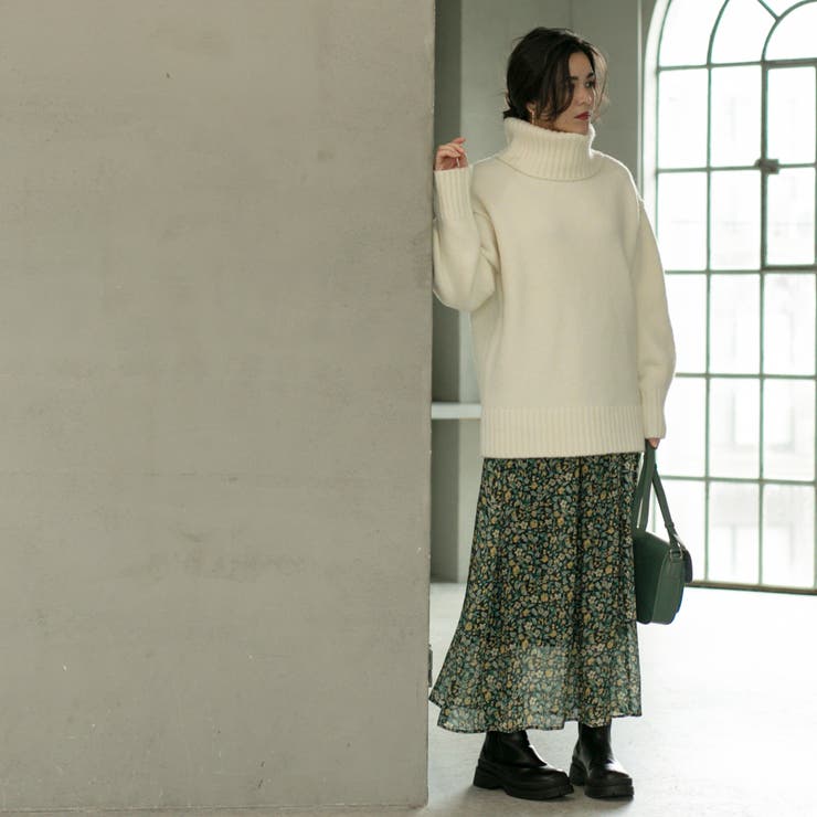 【WEB限定】ミドルゲージタートルネックニット | coen【women】 | 詳細画像18 