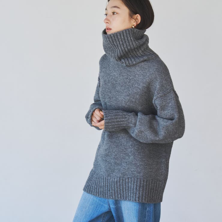 【WEB限定】ミドルゲージタートルネックニット | coen【women】 | 詳細画像2 