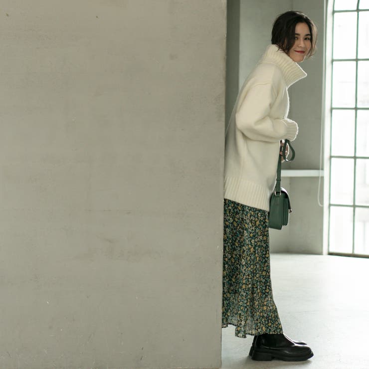 【WEB限定】ミドルゲージタートルネックニット | coen【women】 | 詳細画像20 