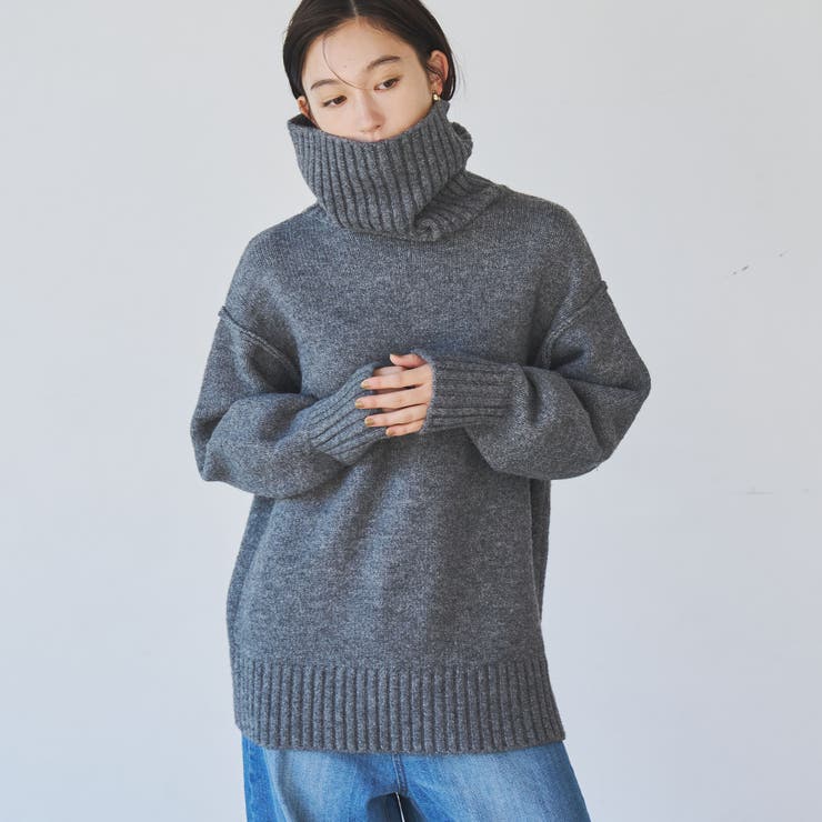 【WEB限定】ミドルゲージタートルネックニット | coen【women】 | 詳細画像4 