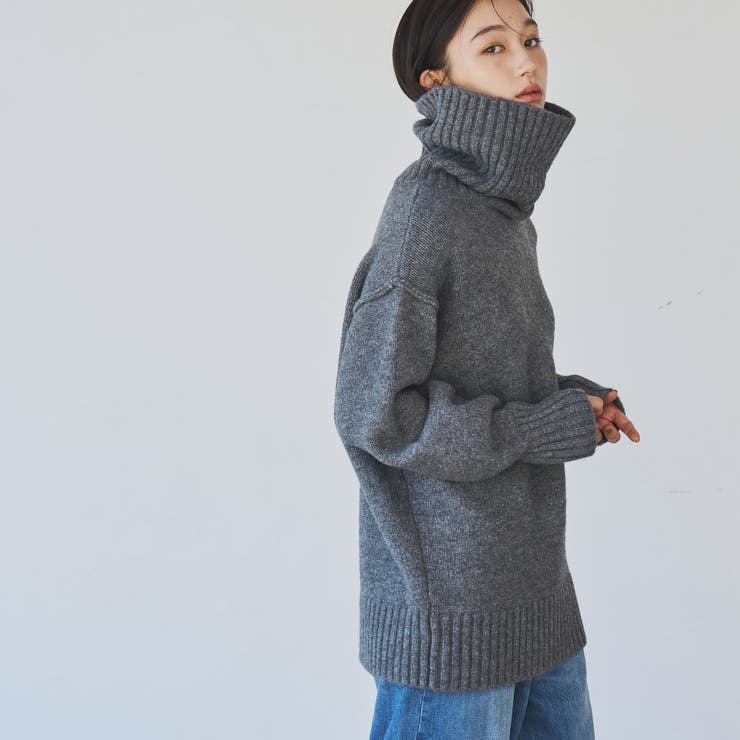 【WEB限定】ミドルゲージタートルネックニット | coen【women】 | 詳細画像5 