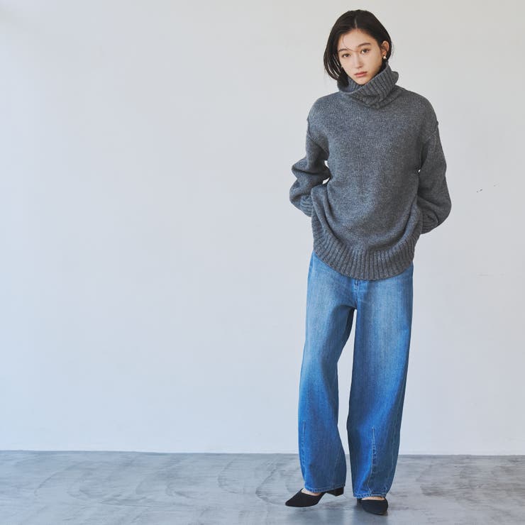 【WEB限定】ミドルゲージタートルネックニット | coen【women】 | 詳細画像7 