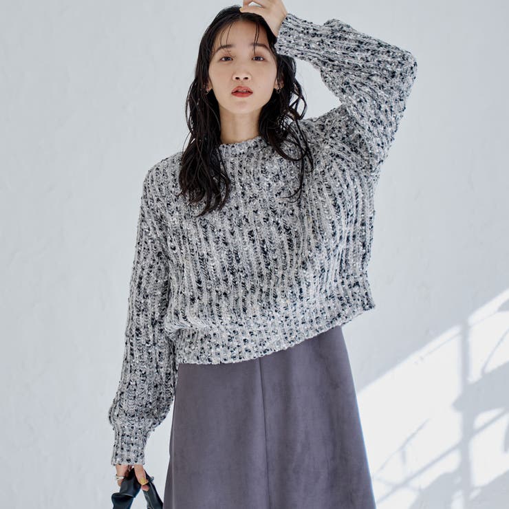 カスリネップヤーンミックスカラーニット | coen【women】 | 詳細画像18 