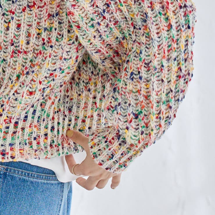 カスリネップヤーンミックスカラーニット | coen【women】 | 詳細画像9 