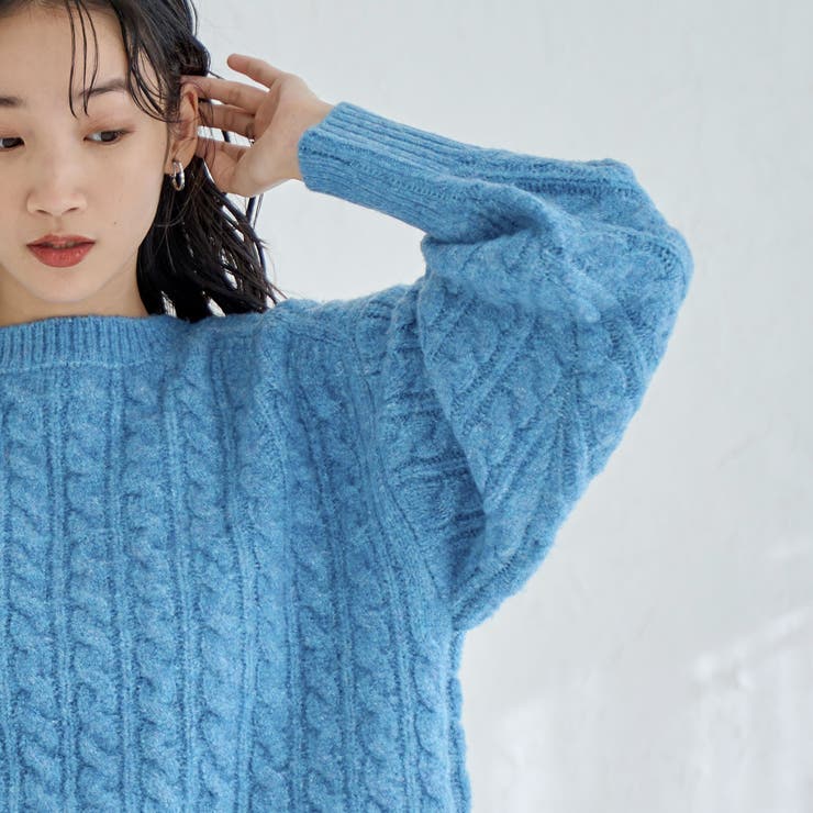 ケーブルクロップドニット[品番：COEW0005023]｜coen【women