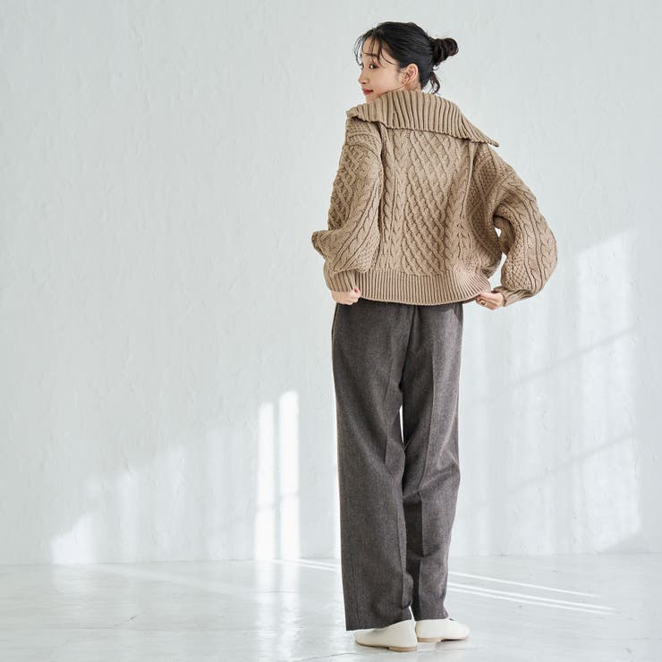 ケーブルハーフジップニット | coen【women】 | 詳細画像11 