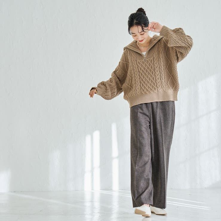 ケーブルハーフジップニット | coen【women】 | 詳細画像13 