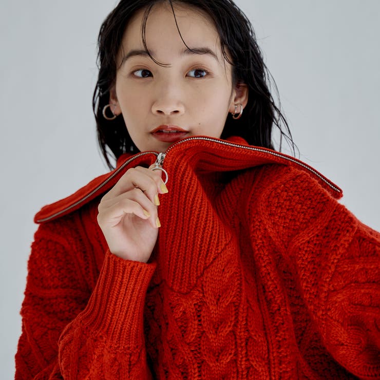 ケーブルハーフジップニット | coen【women】 | 詳細画像28 