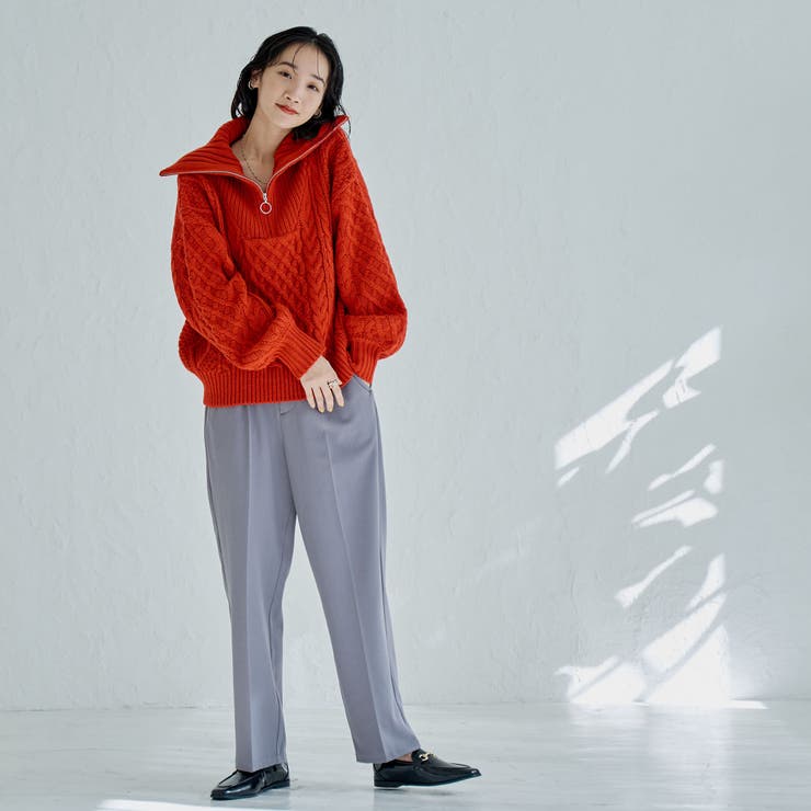 ケーブルハーフジップニット | coen【women】 | 詳細画像29 