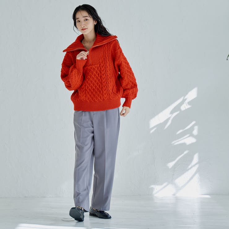 ケーブルハーフジップニット | coen【women】 | 詳細画像35 