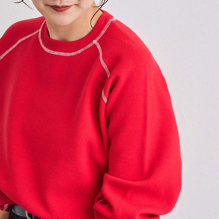 配色ステッチスウェットライクニット | coen【women】 | 詳細画像19 