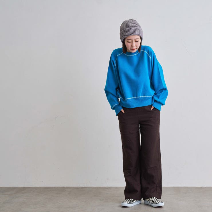 配色ステッチスウェットライクニット | coen【women】 | 詳細画像29 