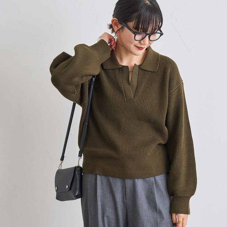 アゼ編みスキッパーニット[品番：COEW0005071]｜coen【women  